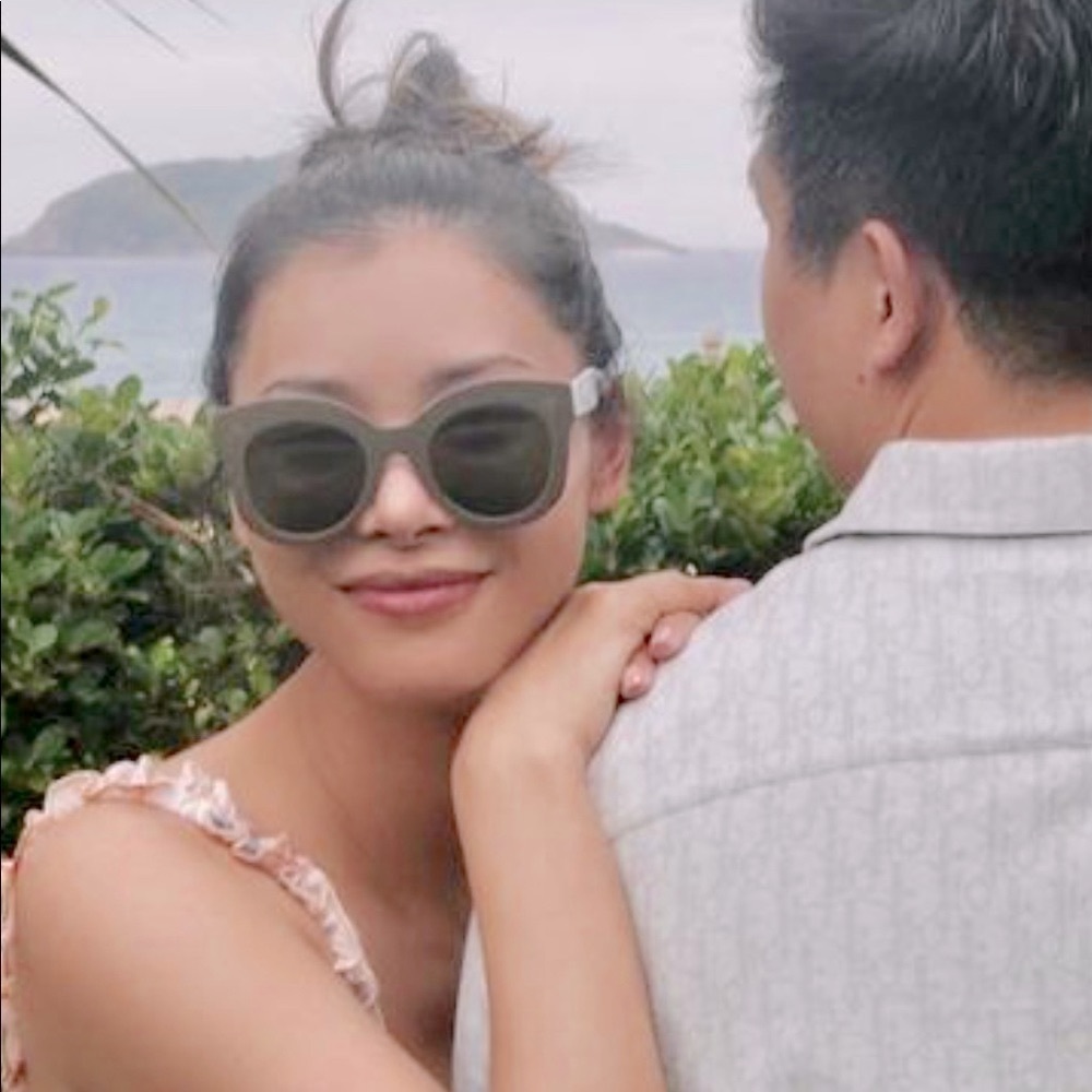 Celine Olive Green Square Sunglasses